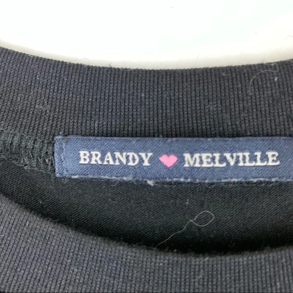 Brandy Melville Black Mesh Top O/S - Picture 2 of 6